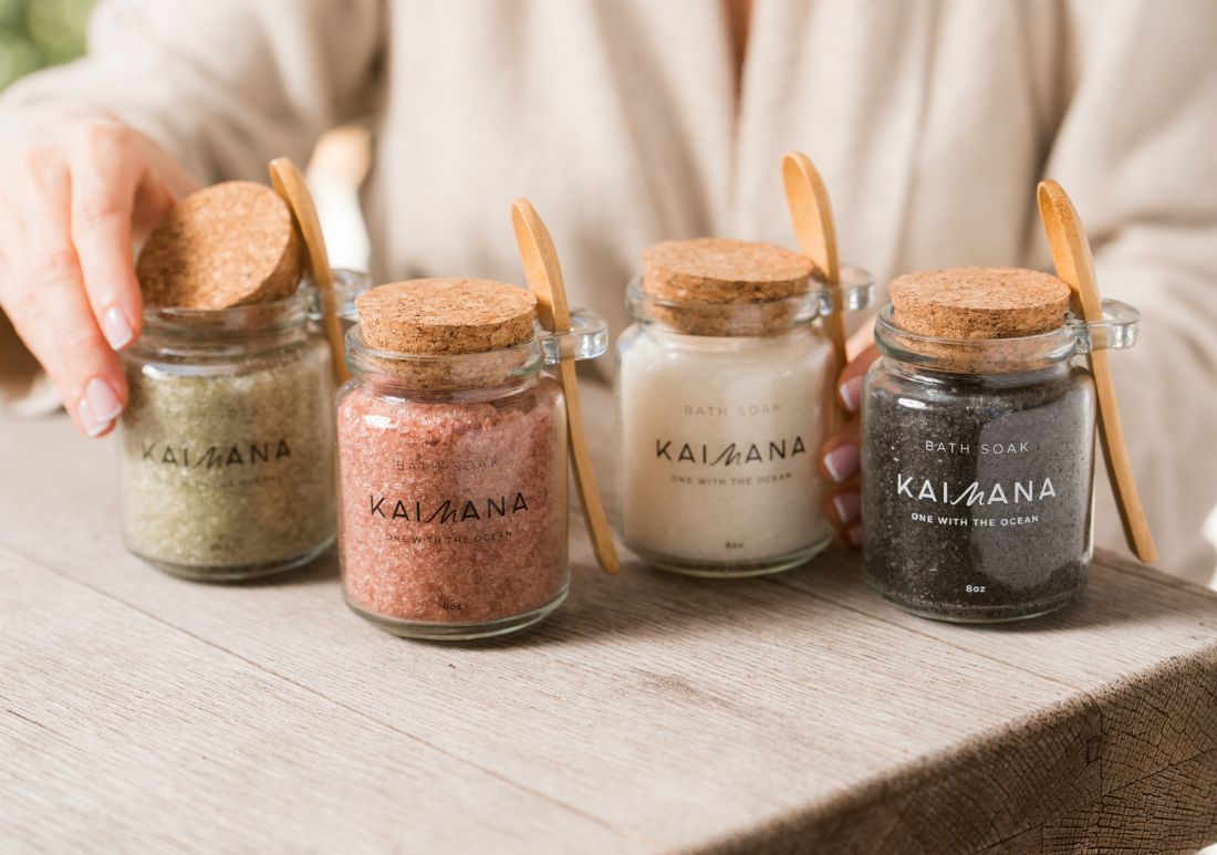 Mineral bath soak used for deep relaxation and muscle recovery at home